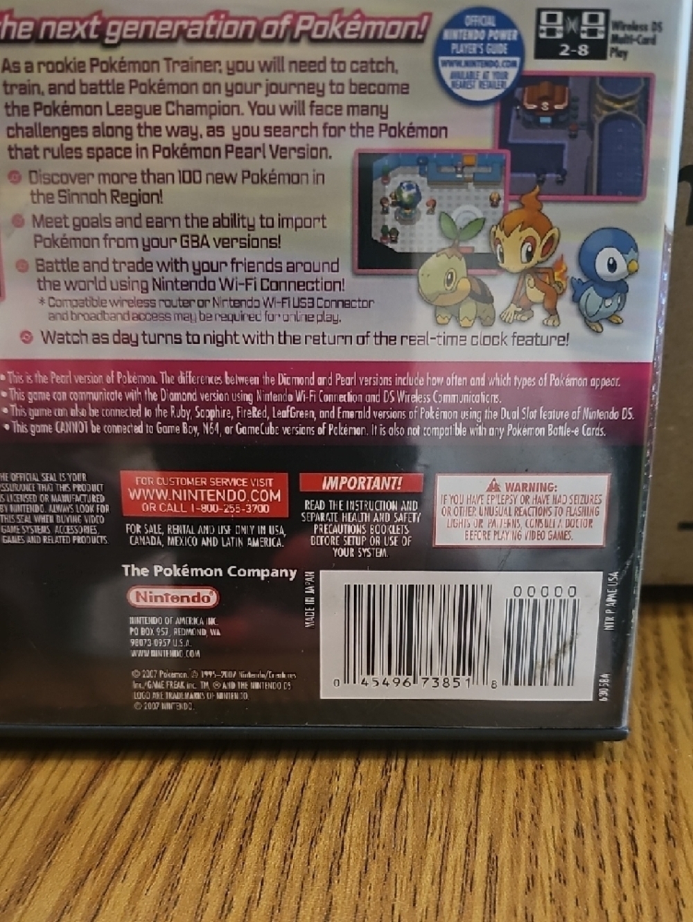 Nintendo DS Pokémon Pearl Version - Like New - Picture 3 of 8